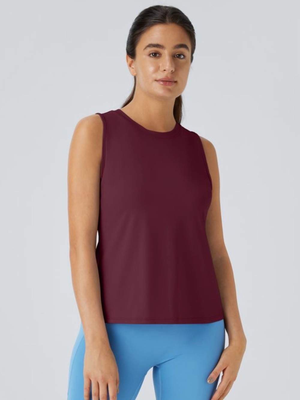 HALARA Sleeveless Crewneck Tank - Wine